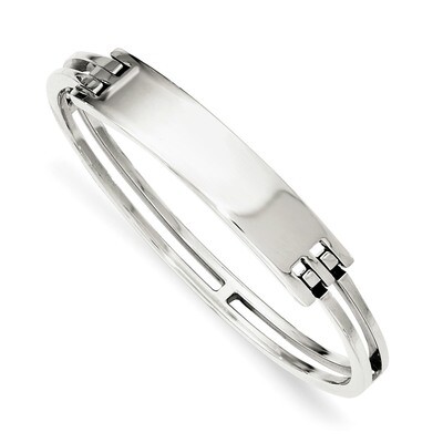 ID Hinged Bangle Sterling Silver QB908, MPN: QB908, 886774748917