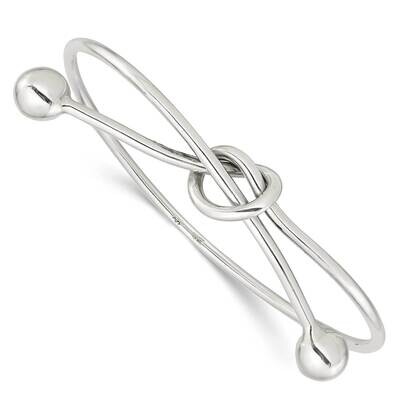 Knot Bangle Sterling Silver Polished QB1392, MPN: QB1392, 191101781551