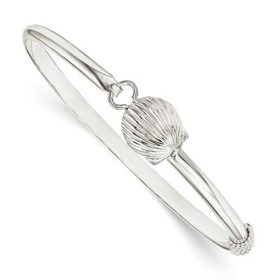 Shell Bangle Sterling Silver Polished QB909, MPN: QB909, 886774748924