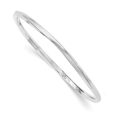 3.50mm Bangle Sterling Silver Rhodium-plated QB894, MPN: QB894, 191101781674