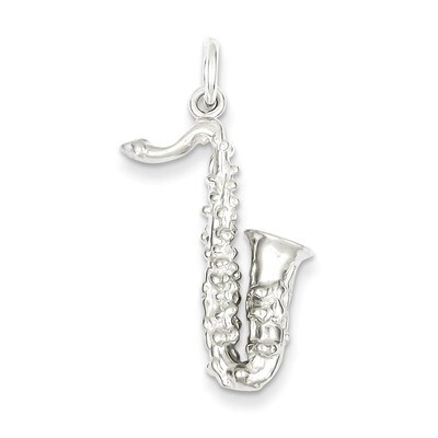 Saxophone Charm Sterling Silver QC782, MPN: QC782, 883957917092