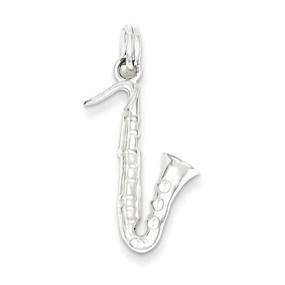 Saxophone Charm Sterling Silver QC4765, MPN: QC4765, 723252100570