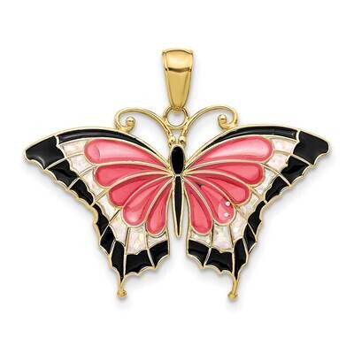 Enameled Butterfly Pendant 10k Gold 10K4232, MPN: 10K4232,