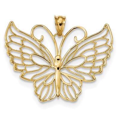 Butterfly Pendant 14k Gold Polished K5986, MPN: K5986, 883957220178