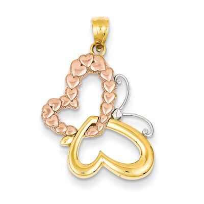 Butterfly Hearts Pendant 14k Two-Tone Gold C4498, MPN: C4498, 883957140339