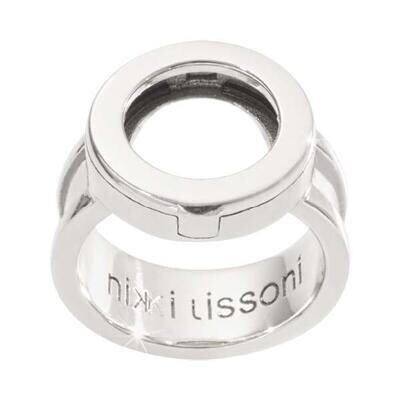 Nikki Lissoni Interchangeable Coin Ring Silver-Plated In Size 8 R1002S8, MPN: R1002S8, 8718819233152