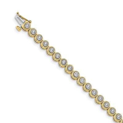 SI1/SI2 G H I Circle Link Bracelet 14k Yellow Gold Lab Grown Diamond BM4652-050-YLG, MPN: BM4652-05…