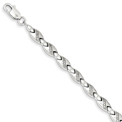 Diamond Bracelet Sterling Silver QDX1077, MPN: QDX1077, 883957432847