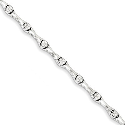Bracelet Sterling Silver Rhodium-plated Diamond QDX1117, MPN: QDX1117, 883957398334