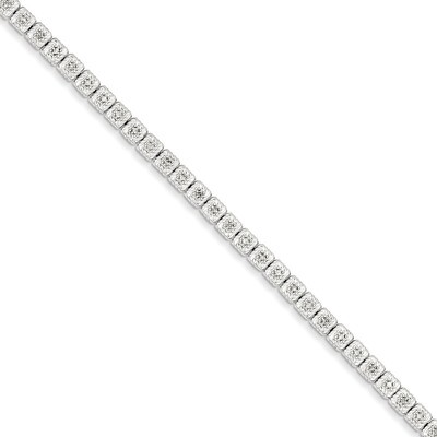 Bracelet Sterling Silver Rhodium-plated Diamond QDX1096, MPN: QDX1096, 883957398303