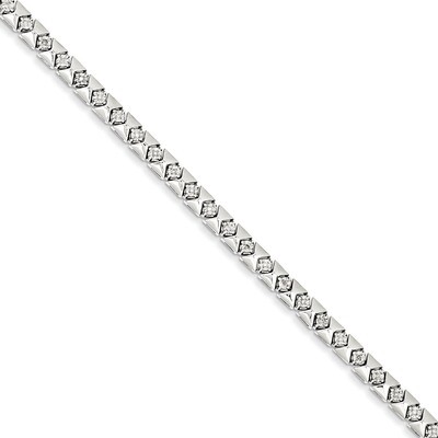 Bracelet Sterling Silver Rhodium-plated Diamond QDX1094, MPN: QDX1094, 883957432854