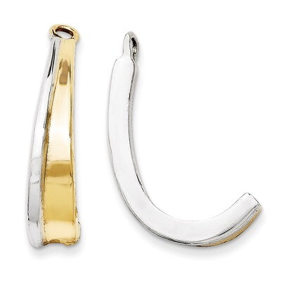 J-Hoop Earring Jackets 14k Gold Polished XY659, MPN: XY659, 730703625339