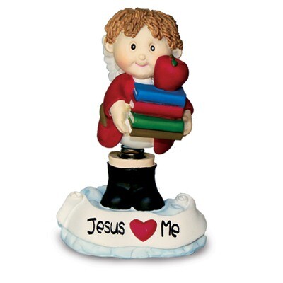 Angel Buddy School Boy Bobble Head Figurine GM17977