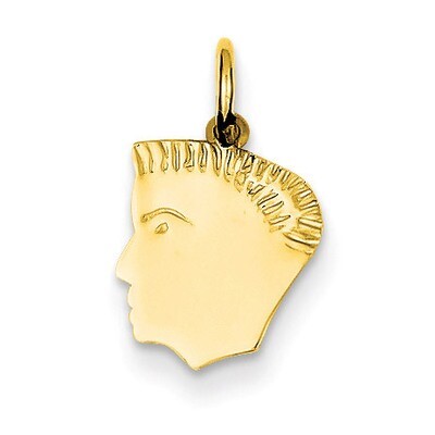 Boy Head Charm 14k Gold XM92/13, MPN: XM92/13, 883957416892