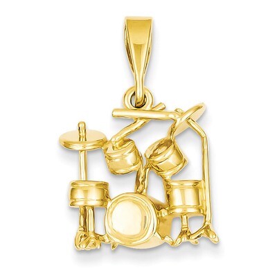 Drum Set Charm 14k Gold A2188, MPN: A2188, 883957853574