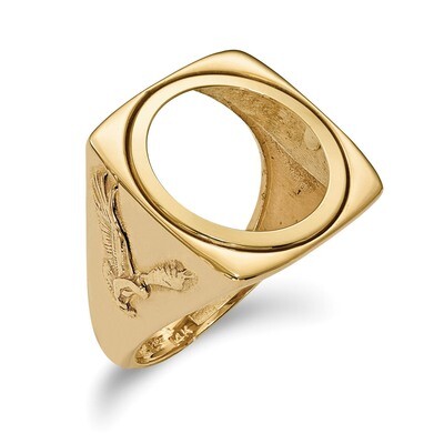 1/10AE Polished Coin Ring 14k Gold CR8/10AE, MPN: CR8/10AE, 196904065365