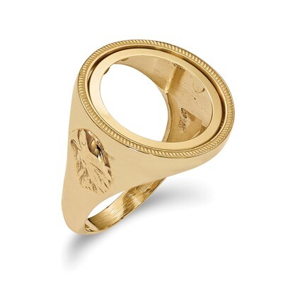 1/10AE Polished Coin Ring 14k Gold CR6/10AE, MPN: CR6/10AE, 196904065631