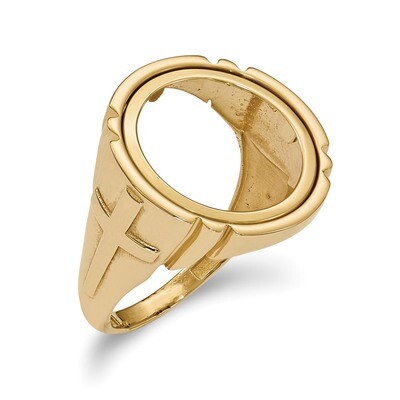 1/10AE Polished Coin Ring 14k Gold CR10/10AE, MPN: CR10/10AE, 196904067277