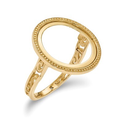 1/10AE Polished Coin Ring 14k Gold CR1/10AE, MPN: CR1/10AE, 196904067369