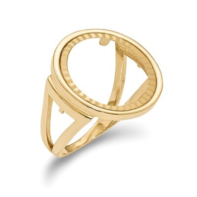 1/10AE Diamond -cut Coin Ring 14k Gold CR13D/10AE, MPN: CR13D/10AE, 196904066645