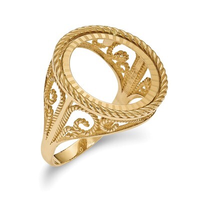 1/10AE Diamond -cut Coin Ring 14k Gold CR11D/10AE, MPN: CR11D/10AE, 196904067000
