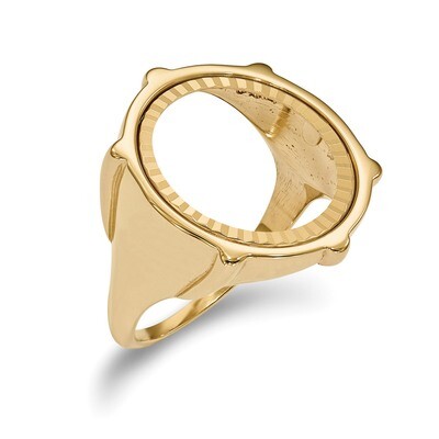 1/10AE Diamond -cut Coin Ring 14k Gold CR2D/10AE, MPN: CR2D/10AE, 196904066188
