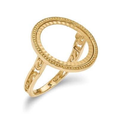 1/10AE Diamond -cut Coin Ring 14k Gold CR1D/10AE, MPN: CR1D/10AE, 196904066270