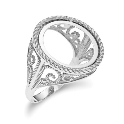 1/10AE Polished Coin Ring 14k white Gold CR11W/10AE, MPN: CR11W/10AE,