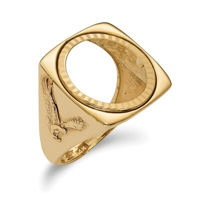 1/10AE Diamond -cut Coin Ring 14k Gold CR8D/10AE, MPN: CR8D/10AE, 196904065273