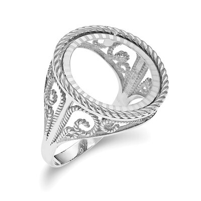 1/10AE Diamond -cut Coin Ring 14k white Gold CR11WD/10AE, MPN: CR11WD/10AE,