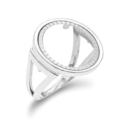 1/10AE Diamond -cut Coin Ring 14k white Gold CR13WD/10AE, MPN: CR13WD/10AE, 196904066508