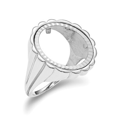 1/10AE Diamond -cut Coin Ring 14k white Gold CR3WD/10AE, MPN: CR3WD/10AE, 196904066003