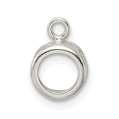 Round Back Set 3.0mm Earring Bezel Sterling Silver SS3189, MPN: SS3189,