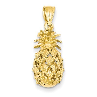 3-D Cut-Out Pineapple Pendant 14k Gold C3205, MPN: C3205, 637218079100