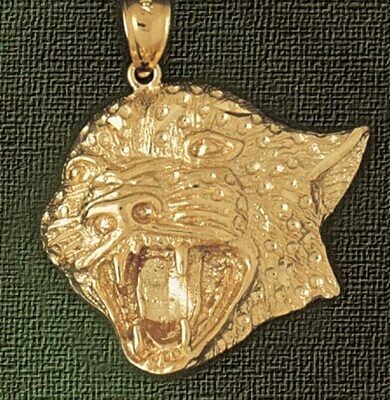 Dazzlers Jewelry Panther Head Pendant Necklace Charm Bracelet in Yellow, White or Rose Gold 1712, M…