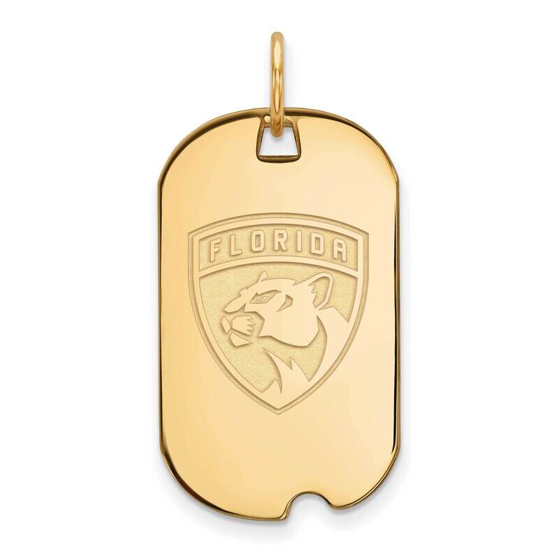 Florida Panthers Small Dog Tag Gold-plated Sterling Silver GP020PTH