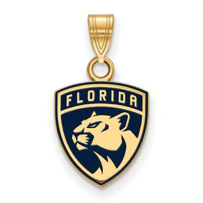 Florida Panthers Small Enamel Pendant Gold-plated Sterling Silver GP018PTH, MPN: GP018PTH, 19110115…