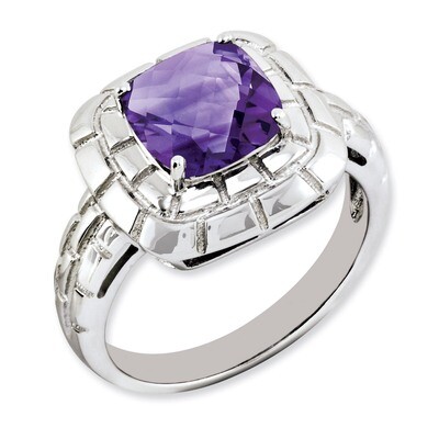 Amethyst Ring Sterling Silver QR3171AM, MPN: QR3171AM, 883957404158