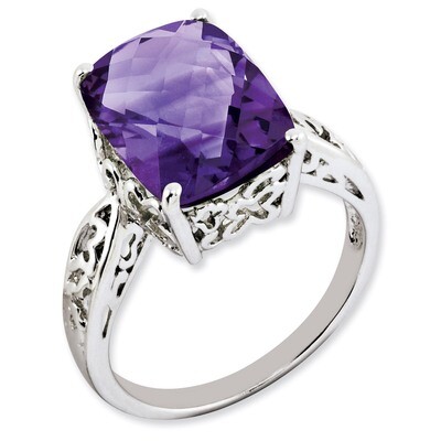 Amethyst Ring Sterling Silver QR3198AM, MPN: QR3198AM, 883957671444
