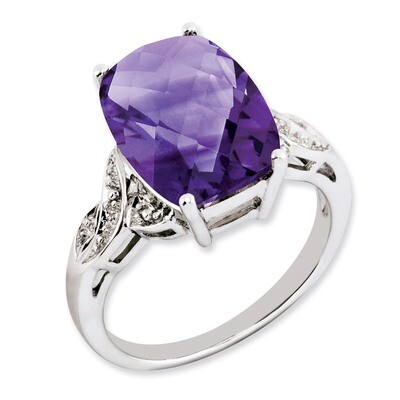 Amethyst Ring Sterling Silver QR3201AM, MPN: QR3201AM, 883957672380