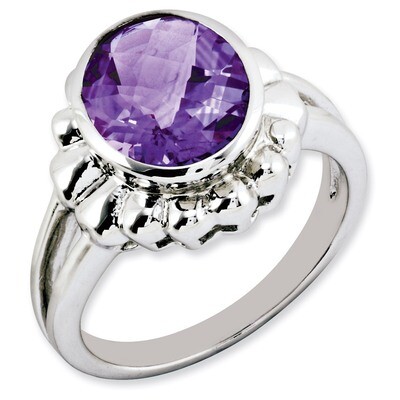 Amethyst Ring Sterling Silver QR3187AM, MPN: QR3187AM, 883957664637