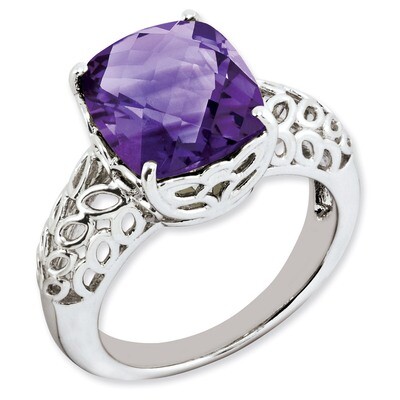 Amethyst Ring Sterling Silver QR3177AM, MPN: QR3177AM, 883957659602