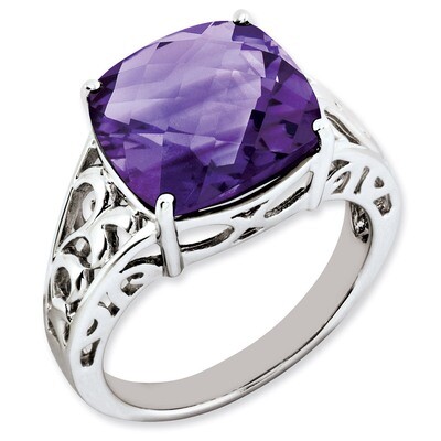 Amethyst Ring Sterling Silver QR2943AM, MPN: QR2943AM, 883957614922
