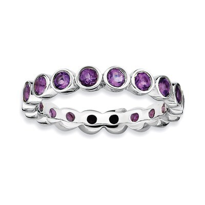 Amethyst Ring - Sterling Silver QSK387, MPN: QSK387, 886774001272