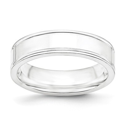 6mm Polished Fancy Band Sterling Silver QWB119 Engravable, MPN: QWB119, 886774331508