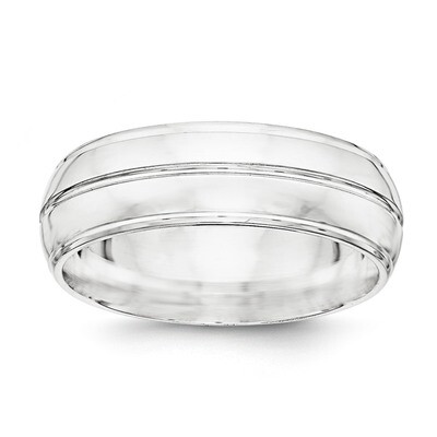 7mm Polished Fancy Band Sterling Silver QWB106 Engravable, MPN: QWB106, 886774333410