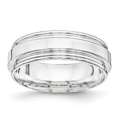 7mm Polished Fancy Band Sterling Silver QWB112 Engravable, MPN: QWB112, 886774334301