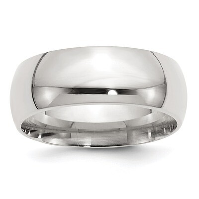 8mm Comfort Fit Band - Sterling Silver QCF080 by Chisel, MPN: QCF080, 712273891055