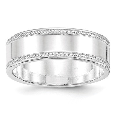 7mm Design Edge Band - Sterling Silver QDEB070 by Chisel, MPN: QDEB070, 883957921167