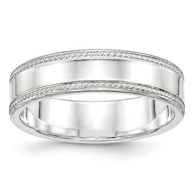 6mm Design Edge Band - Sterling Silver QDEB060 by Chisel, MPN: QDEB060, 883957921082